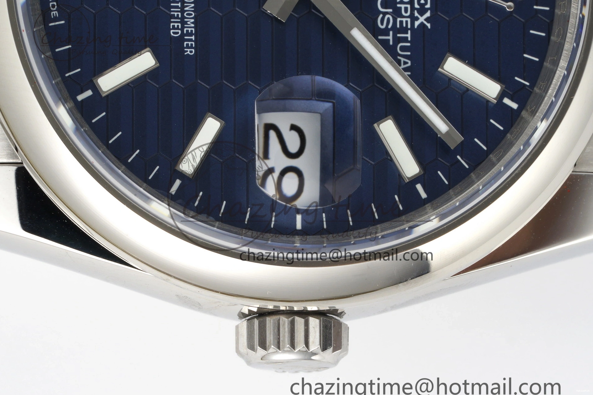 Steel Oyster DateJust 36 Textured Dial V2 on 904L JDF Blue VR3235 SS Bracelet 0228